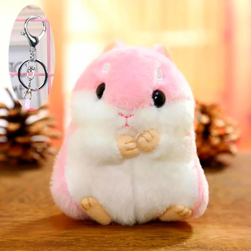 10 Cm - Lindo Llavero De Peluche De Hámster Con Dibujos Anim