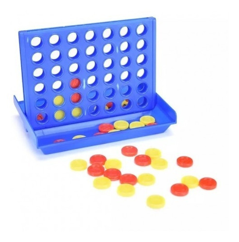 Imagen 1 de 7 de Juego De Mesa 4 Cuatro En Linea Mini De Viaje Chico Familiar