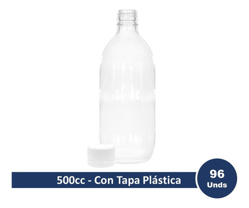 Botella De Vidrio Vinagrero 500cc Con Tapa Plástica