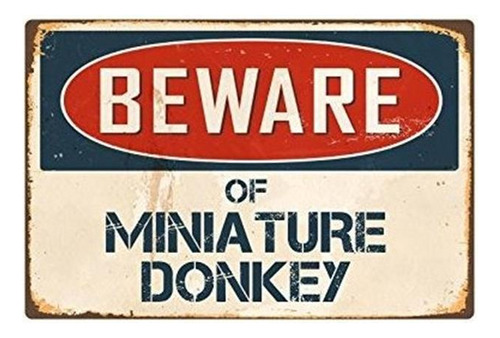 Señales - Stickerpirate Beware Of Miniature Donkey 8 X 