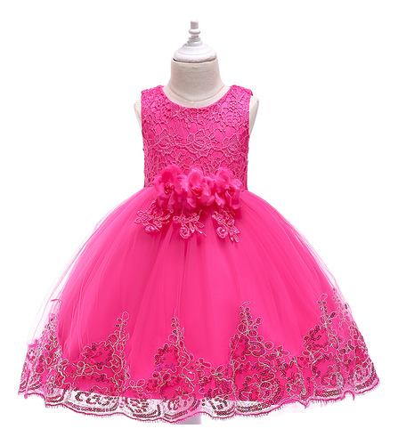 Vestido De Princesa De Encaje Para Niñas De 2 A 12 Años, Ves