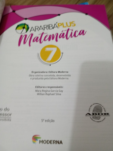 Araribá Plus Matemática 7ª ( Livro Do Professor)com Suplemen
