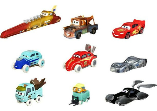 Disney Cars On The Road - Pack 9 Autos - Original Mattel -
