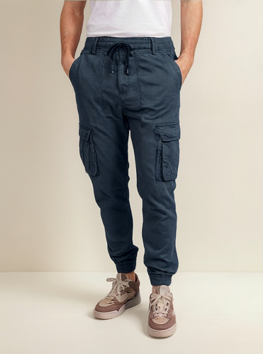 Jogger Cargo Con Bolsillos Cómodos Para Hombre