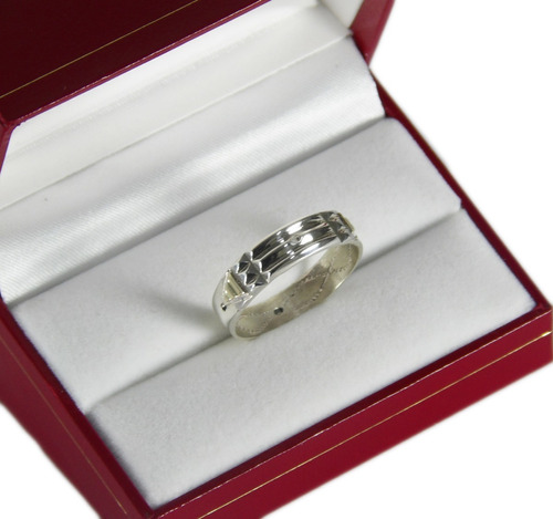 Anillo Atlante Protector Plata Y Oro Amuleto De Energía