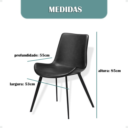 Kit 2 Cadeiras Jantar Basic Ergonômica Versátil Escritório