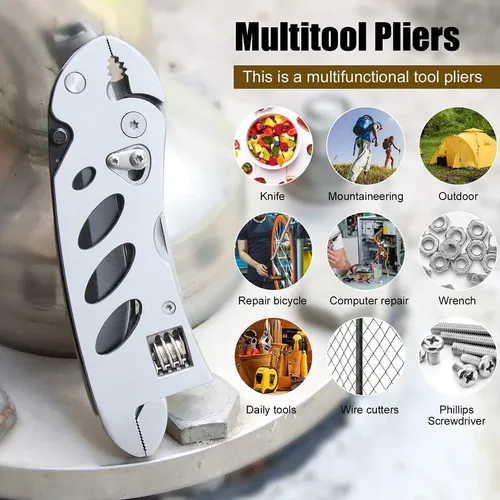 Llave Multiherramienta Alicates Multiusos Con 7 Herramientas