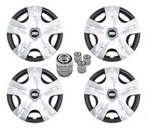 Comprar Juego Tapones Rin 15 Abs Tip Tiida Bicolor Y Tapones Válvula