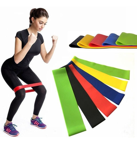 Set De 5 Bandas De Látex Circulares Glúteos Entrenamiento