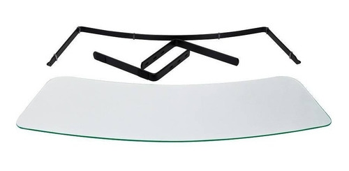 Imagem 2 de 4 de Suporte Para Monitor Executive Preto Vidro Incolor Reliza