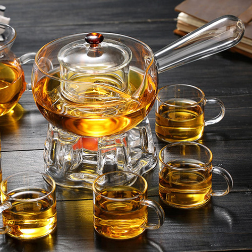 Tetera Giratoria De Vidrio Para Tetera Con Infusor, Tetera