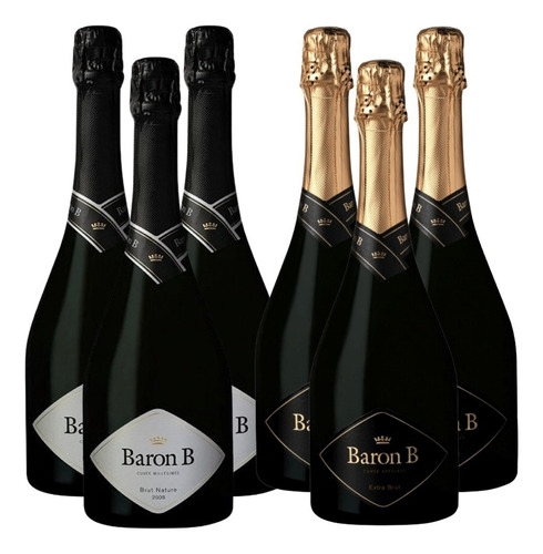 Champagne Baron B Extra Brut X3 Y Baron B Brut Nature X3