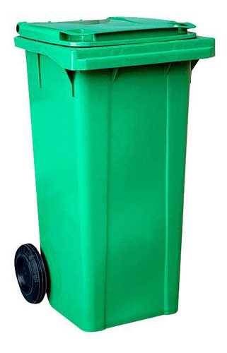 Lixeira Carro Coletor Lixão 120 L Contentor Lixo - Verde