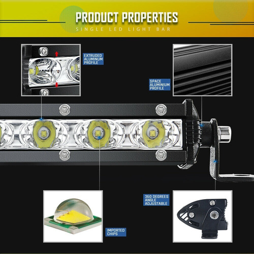 Barra Ultra Slim 30 Led 90w 80cm Spot Off Road 4x4 A-vip