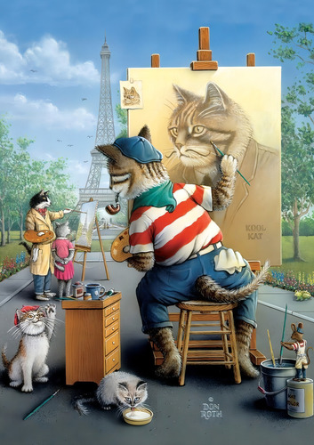 El Gato Pintor De París Rompecabezas 500 Pzs Art Puzzle 5087