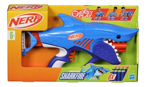 Nerf Wild Sharkfire Easy Play 8 Dardos Hasbro