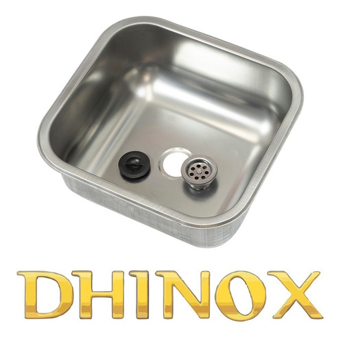 Imagen 5 de 6 de Pileta Bacha Acero Dhinox Cocina Simple 37 X 34 X 14