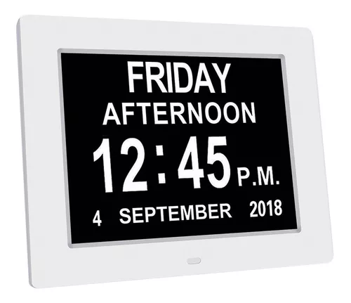 Reloj Digital Calendario Alzheimer Reloj Demencia Reloj 8 LCD con