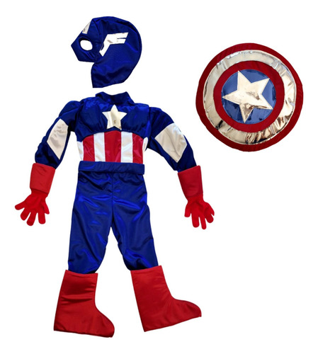 Disfraz Estilo Capitán America Para Niño