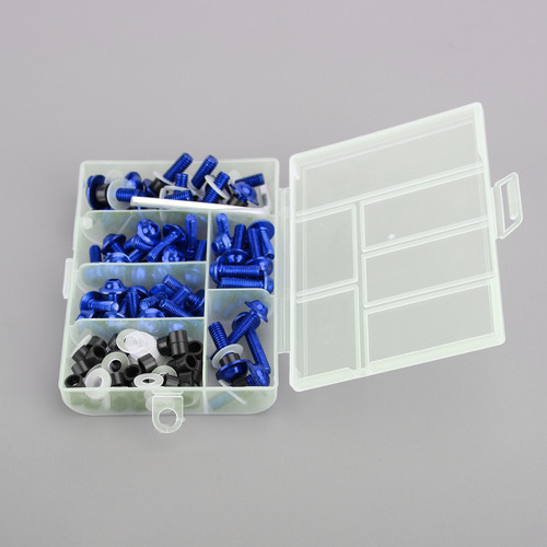Kit De Tornillos Para Carenado De Moto 158, Color Azul