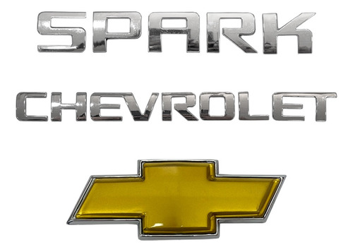 Kit Emblemas Spark Chevrolet ( 3 Piezas)