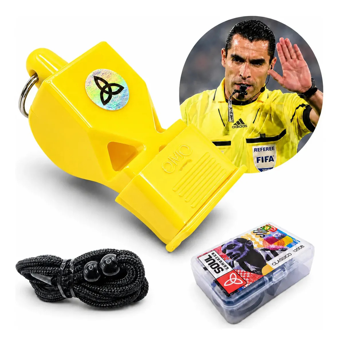Apito Profissional Superior Fox Classico Para Árbitro Cor Amarelo