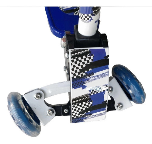 Patinete Infantil Com 4 Rodas Radicais Azul, Vermelho, Preto