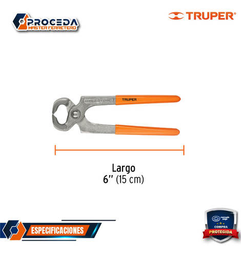 Tenaza Para Carpintero 6 , Truper 17385
