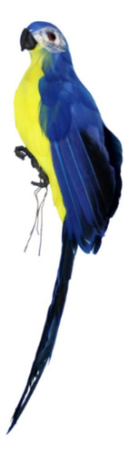 Jjzs Simulación Estatua De Loros Escultura Decorativa Azul