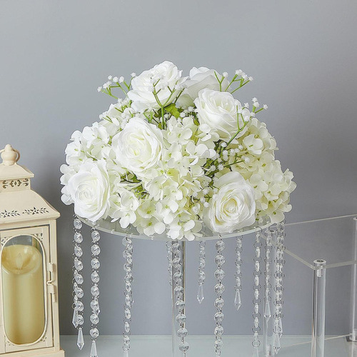 Centro De Mesa De Boda Con Rosas Artificiales Realistas Para