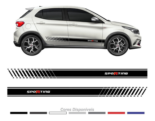 Adesivo Fiat Argo Sporting Faixa Lateral Personalizado Arg02