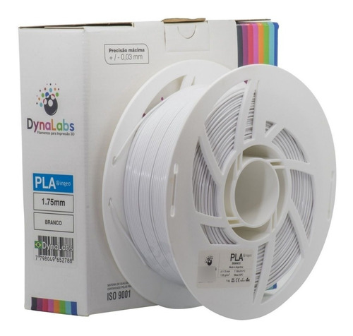 Filamento Pla Dynalabs 1kg 1,75mm - Branco