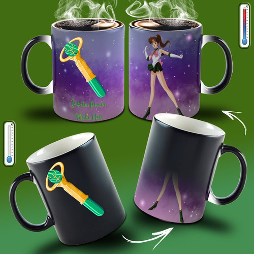 Caneca Mágica Sailor Jupiter Sailor Moon Efeito Quente Frio