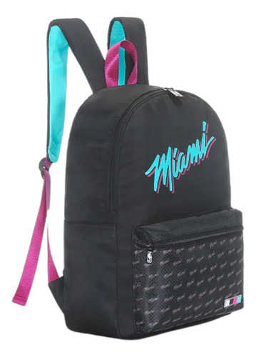 Mochila Nba Equipos Basket Urbana Escolar 24'' Baloncesto Color Negro Diseño De La Tela 16347