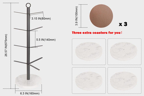 Soporte Para Tazas, Soporte Para Tazas De Café, Base Gruesa