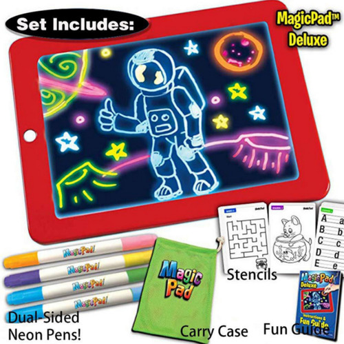 Tableta De Escritura Led Borrable Para Niños, Iluminación El