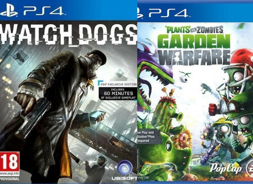 Imagen 1 de 1 de Watch Dogs + Plants Vs Zombies Garden W Juego Digital Ps3