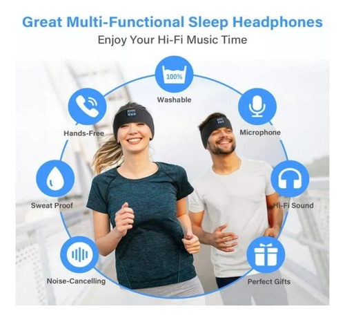 Audífonos Bluetooth, Diadema Deportiva, Máscara Para Ojos