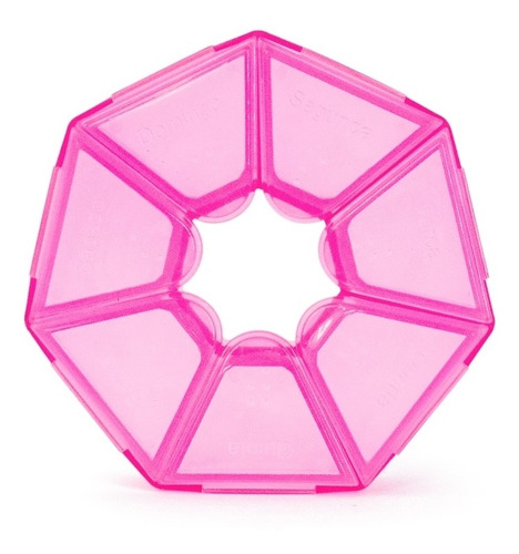 Imagem 1 de 2 de Porta Comprimidos Pink Translúcido Incoterm