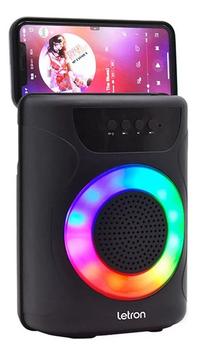 Caixa De Som Portatil Porta Celular Party Led Rgb Multimidia