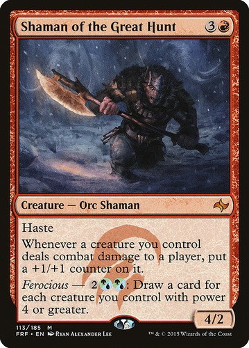 Carta Magic Shaman Of The Great Hunt Fate Reforged Mtg