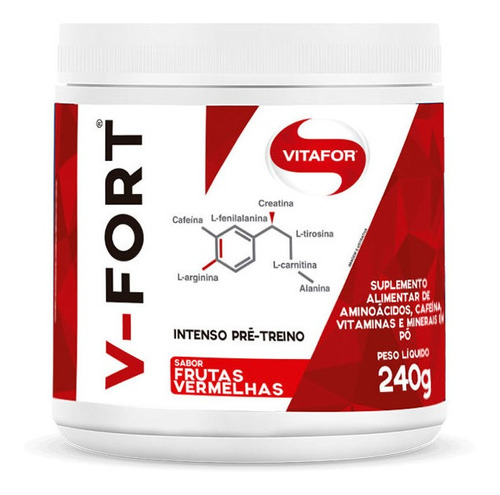 Pré Treino Vfort 240g Frutas Vermelhas  Vitafor