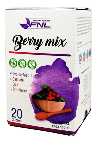 Berry Mix 20 Sachet En Polvo Antiox Vitamina Para Mezclar