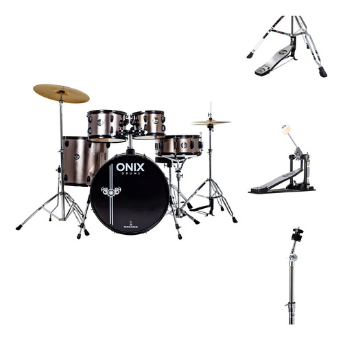 Bateria Acústica Tagima Nagano Onix Skinny 20 Completa Banco