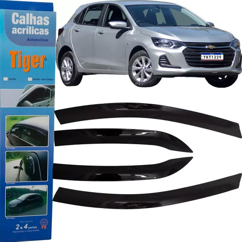 Calha De Chuva Defletor Tiger Novo Onix Hatch 2020 Até 2024