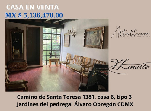 Casa En Venta En Jardines Del Pedregal Alvaro Obregon Cdmx I Vl11-za-113