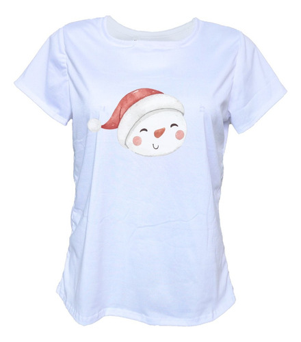 Blusa Playera Muñeco De Nieve Con Gorro Navidad Mujer Extra