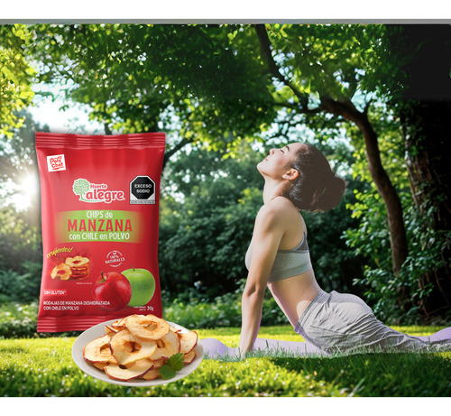Manzana Deshidratada Con Chile Huerto Alegre 15g Caja 36pz