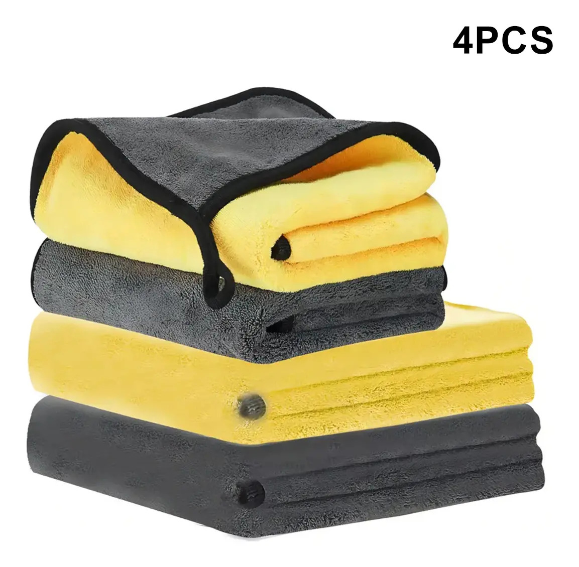 4pzjuego Toalla Gruesa Para Limpiarcoche 60×30cm×2+40×30cm×2