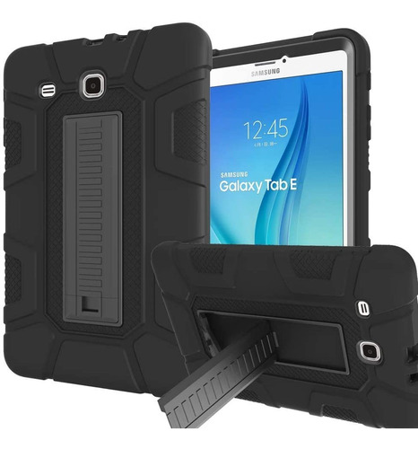 Funda Para Galaxy Tab E (sm-t560) Negra Con Pie Superprotect